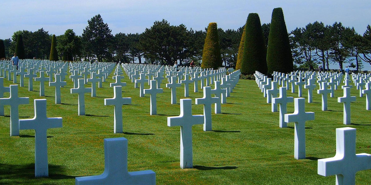 Field of crosses at the Normandy American Cemetery